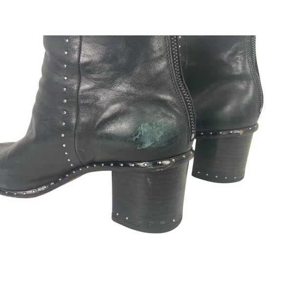 Black Leather Ankle Boots - Picture 10 of 10